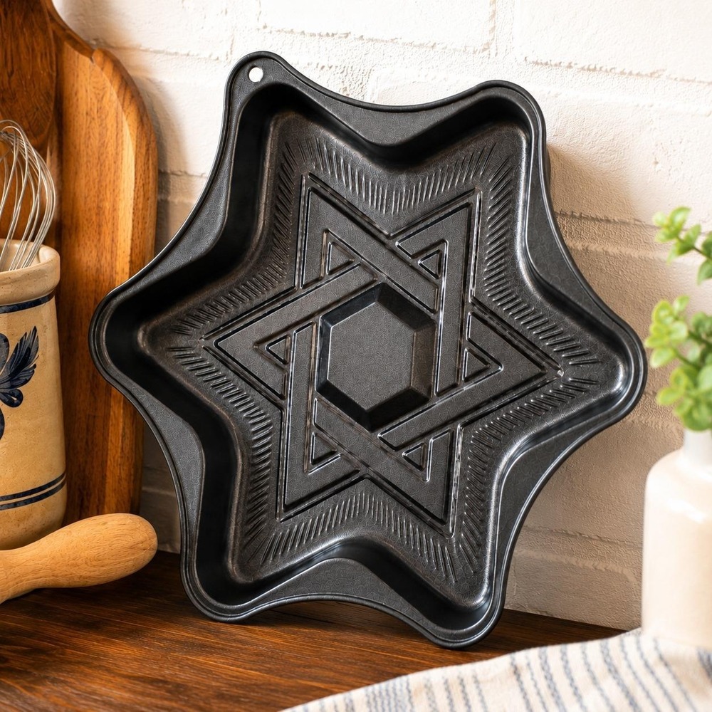 Vintage Star of David Cake Pan - Kosher Cook Nonstick Bundt Mold - 2001 Judaica